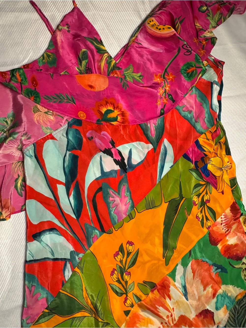FARM Rio Tropical Ruffle One Shoulder Midi Maxi Dress XL See Description 🙏🏼 - Picture 11 of 16